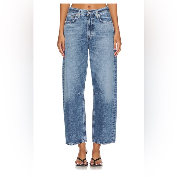 Citizens Of Humanity Denim - Citizens Of Humanity Miro Relaxed Wide Leg Jeans In Pacifia-RAW HEM